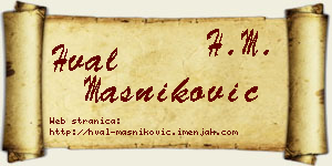 Hval Masniković vizit kartica